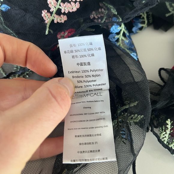 Alice McCall Time Stands Still Ruffled Embroidered Tulle Blouse in Black - Picture 10 of 13